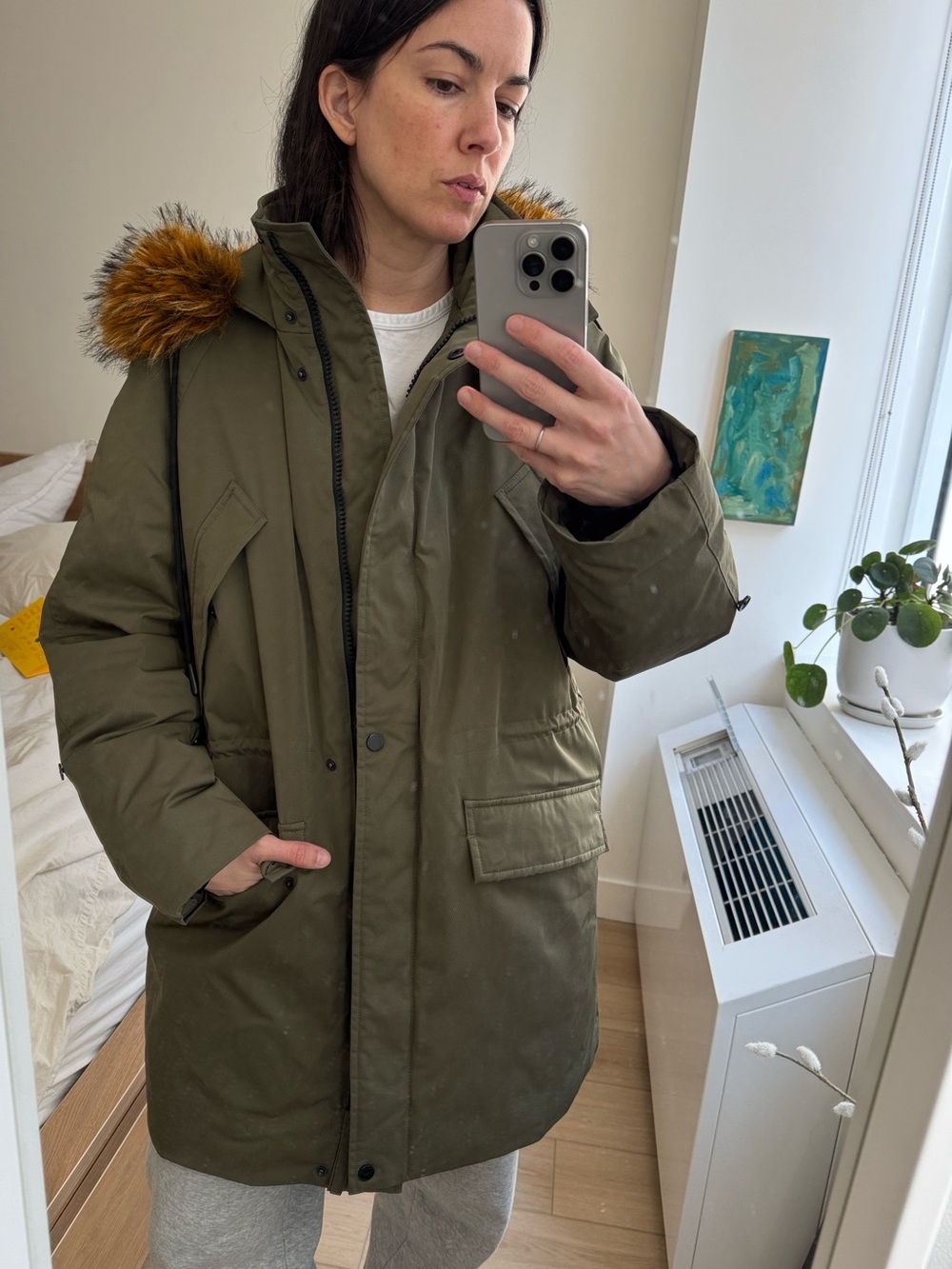 Rachel Comey fur trim coat